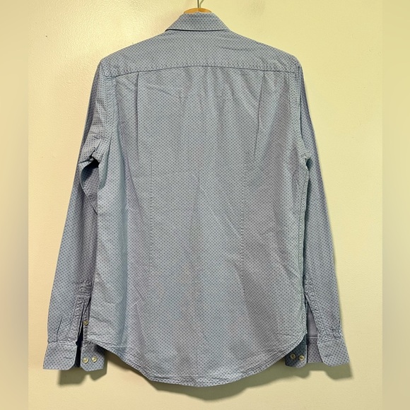 Zara Man Slim Fit Long Sleeve Button-Down Shirt Light Blue Size M - Picture 2 of 8